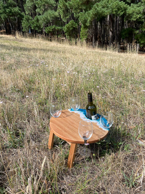 Round folding picnic table - Seascape