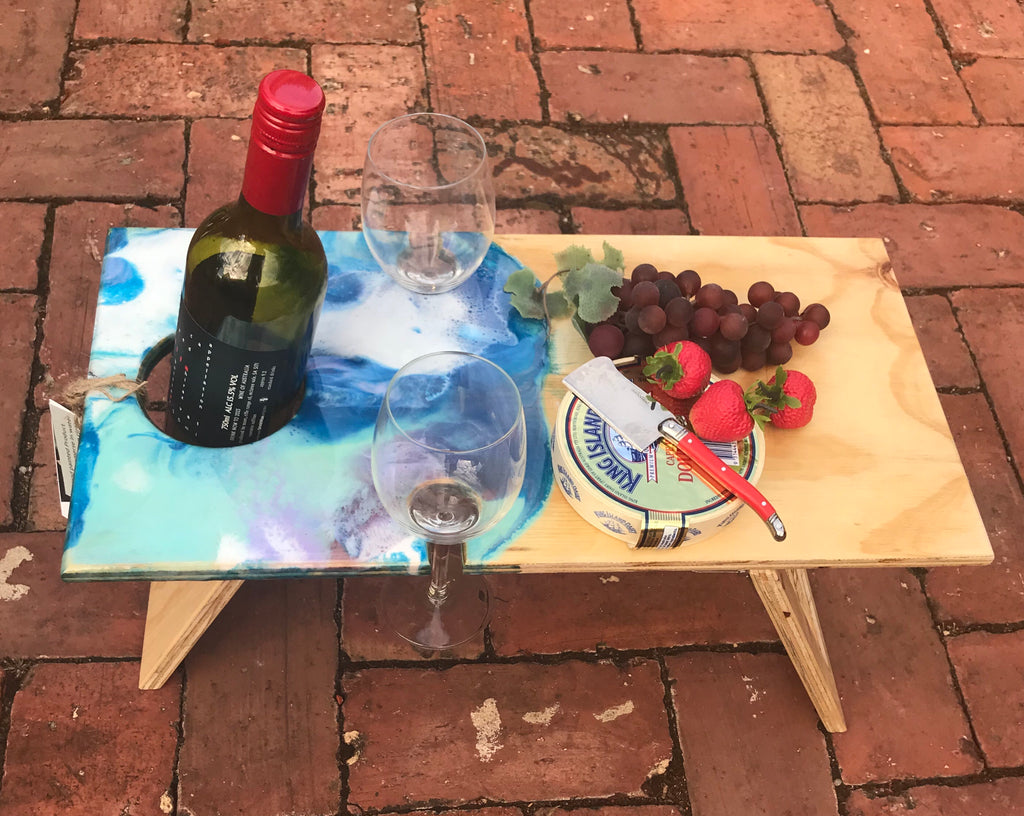 Rectangular Folding Wine Picnic Table